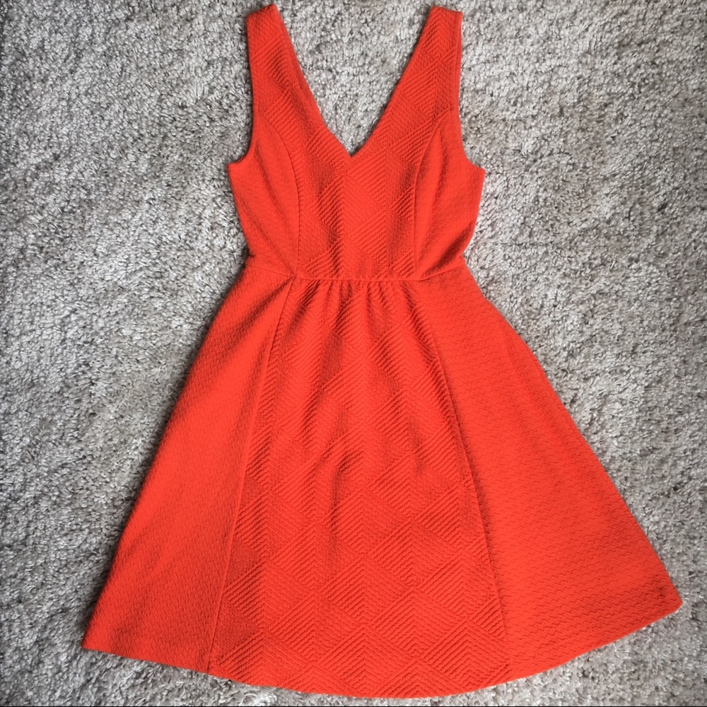 LAST CALL Maeve Textured Orange Dress